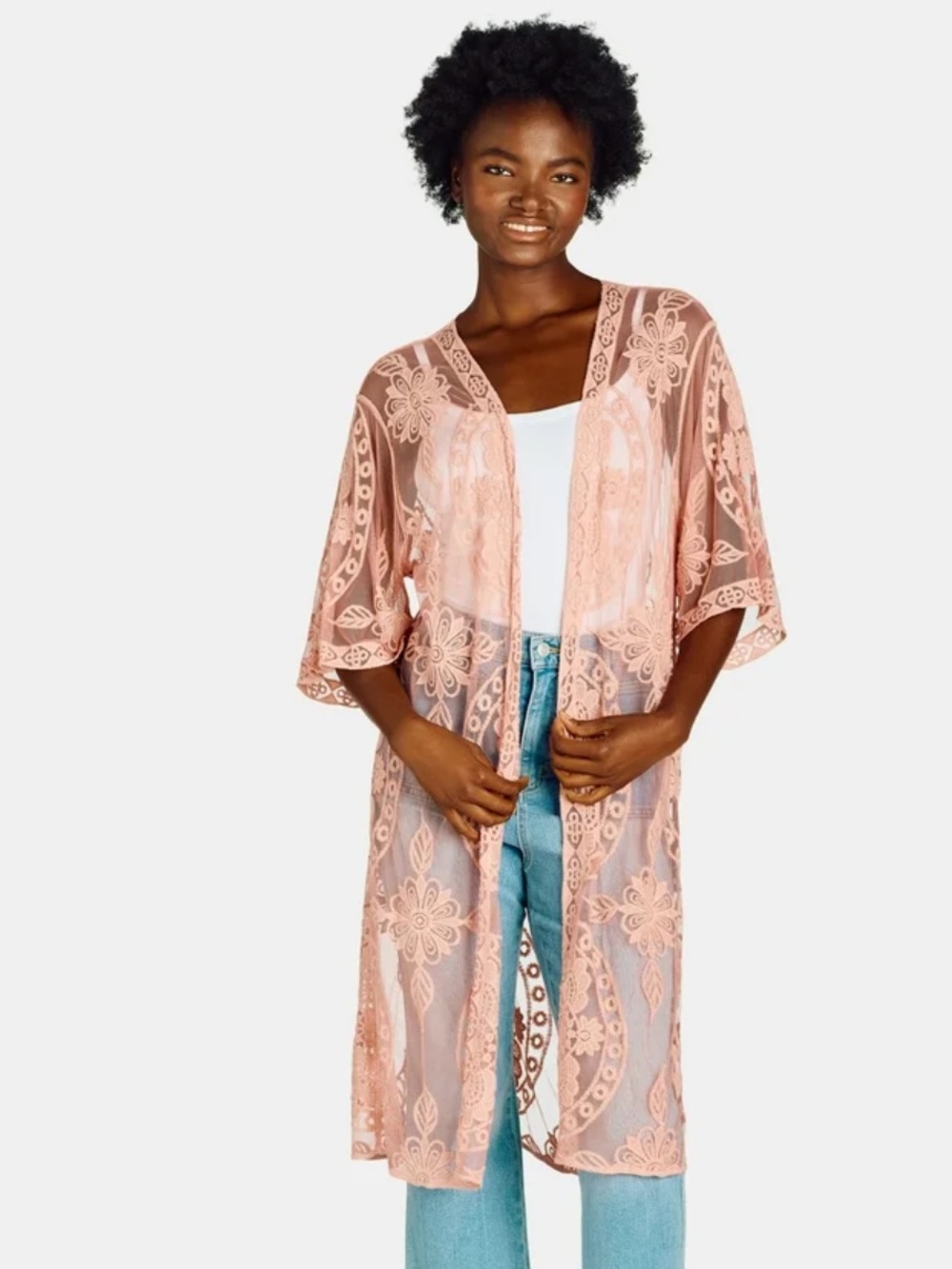NWT Time and Tru Semi Sheer Kimono